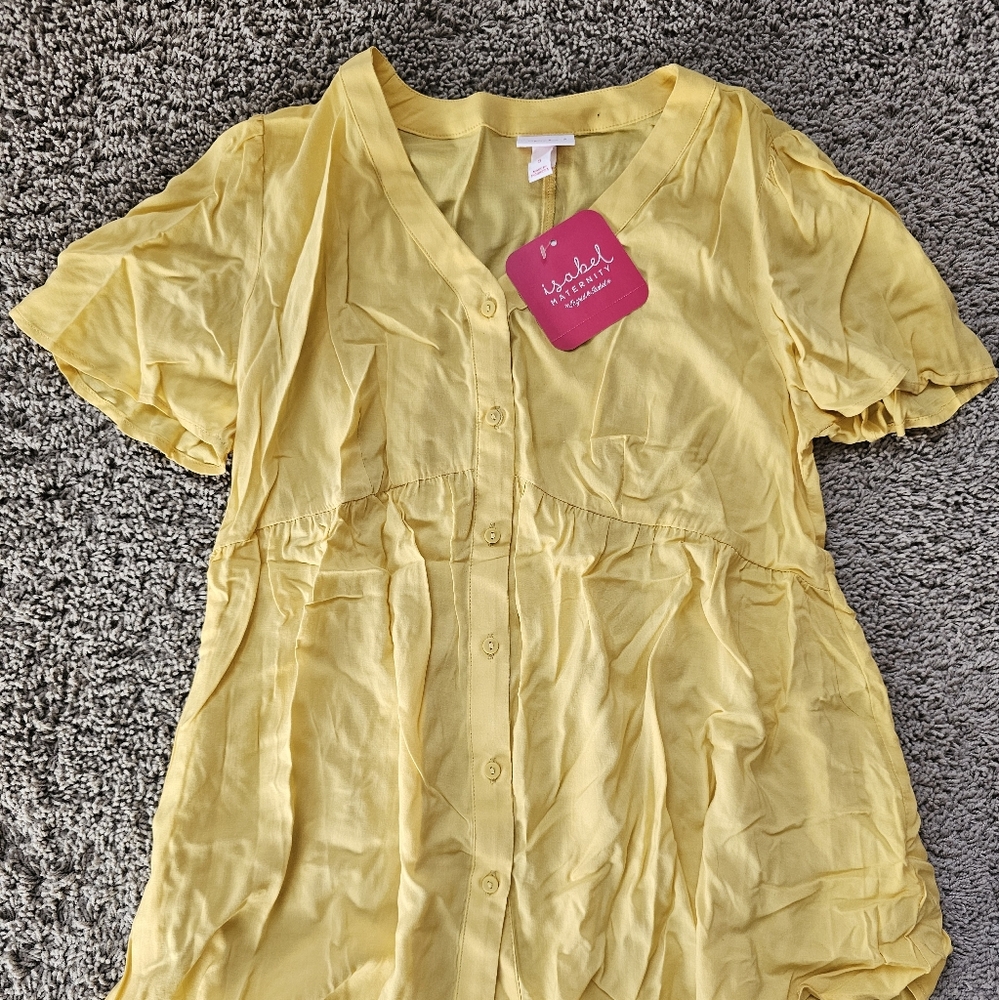 Isabel Yellow Maternity Top